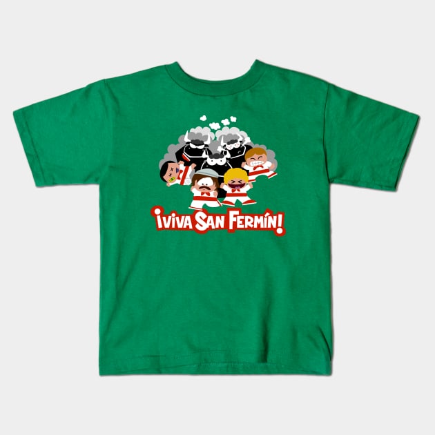 Viva San Fermin!!! Kids T-Shirt by soniapascual